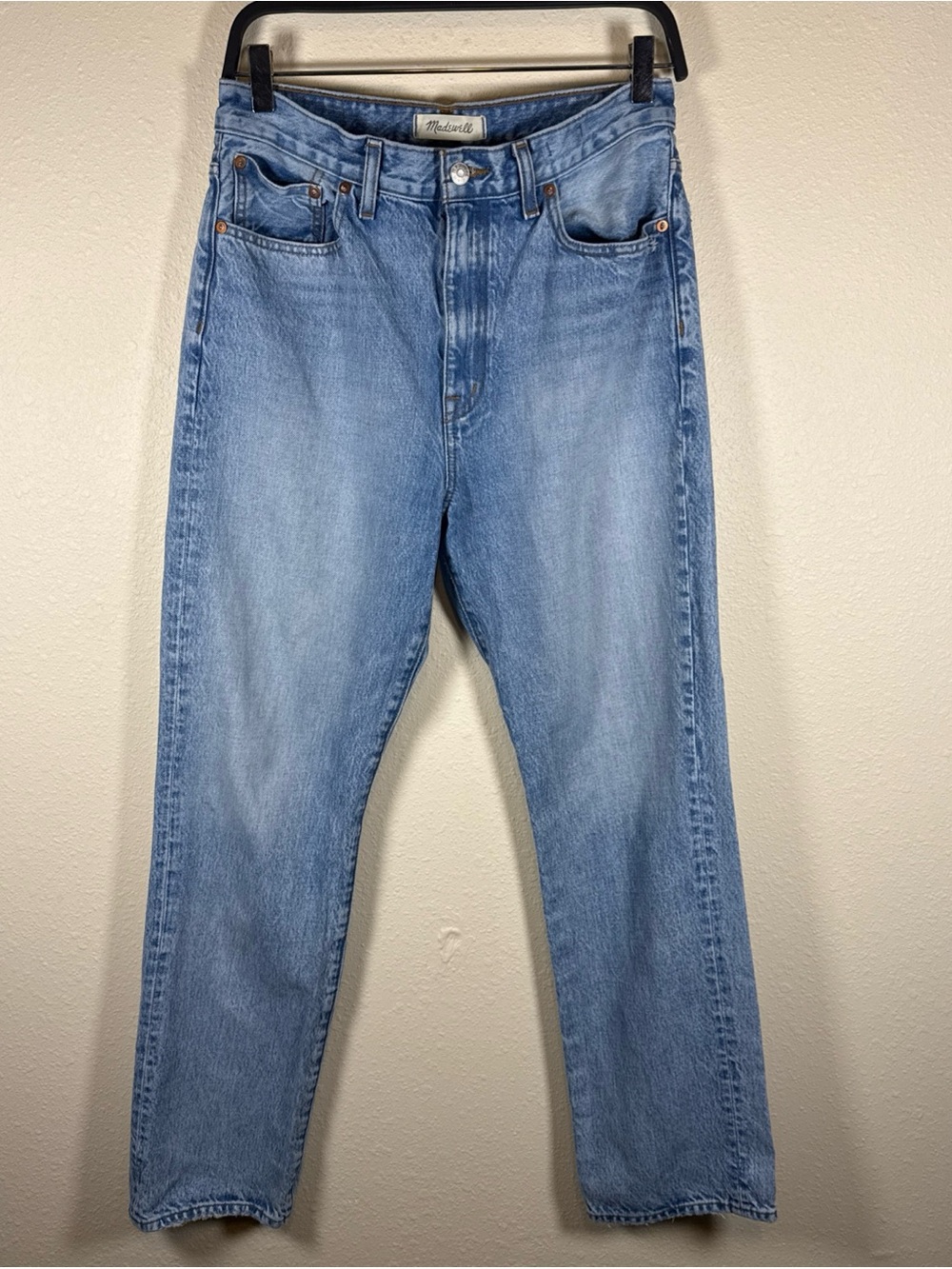 Madewell 90s Straight Leg Jeans Blue High Rise Denim Womens Size 28 X 29